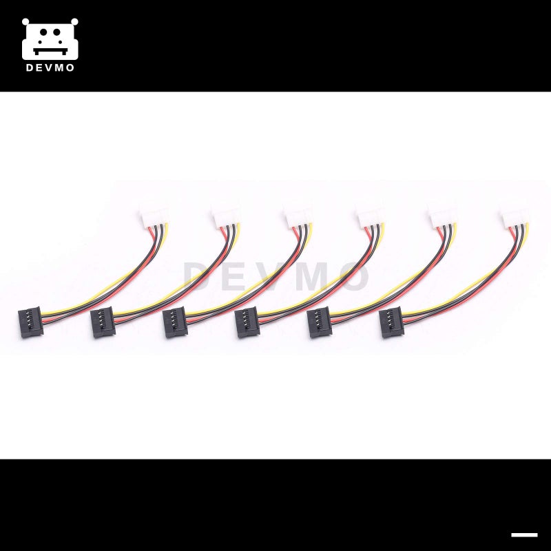 DEVMO 6X New IDE/Molex 4-Pin Male to Serial ATA SATA 15-Pin Female Power Adapter Cable - Image 2